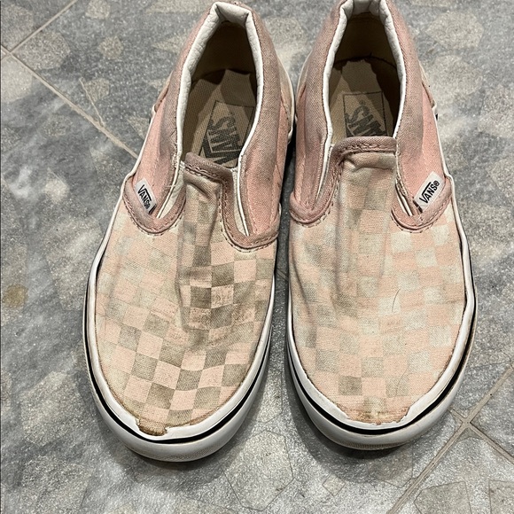 Vans Kids Pink Checkered Slip-On Sneakers - Picture 7 of 7